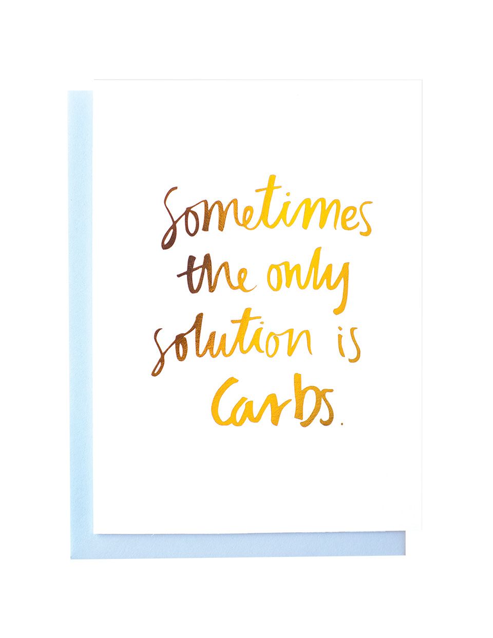 The Only Solution is Carbs Card