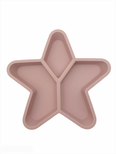 Star Silicone Divider Plate - Pink